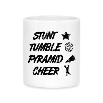 Cheerleading Quote - Mug with Heart-Shaped Handle - white - Front