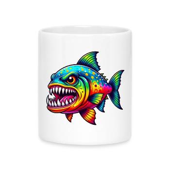 Piranha - Mug avec anse en forme de cœur - blanc - Devant