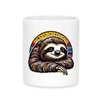 Sloth - Mug with Heart-Shaped Handle - white - Front