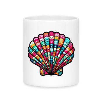 Shell - Mug with Heart-Shaped Handle - white - Front