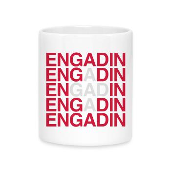 ENGADIN Schweiz - Switzerland - Suisse - Mug with Heart-Shaped Handle - white - Front