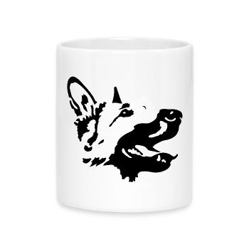 chien de berger - Mug avec anse en forme de cœur - blanc - Devant