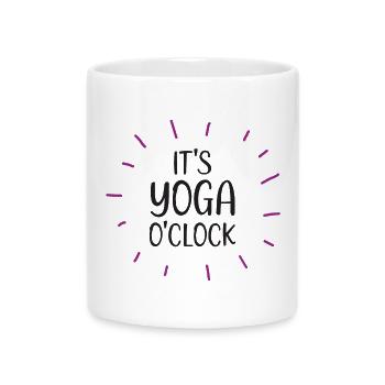 C’est Yoga O’Clock - Mug avec anse en forme de cœur - blanc - Devant