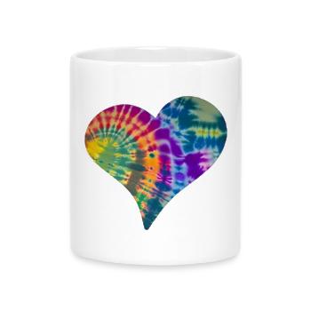 Tie Dye Heart - Mug with Heart-Shaped Handle - white - Front