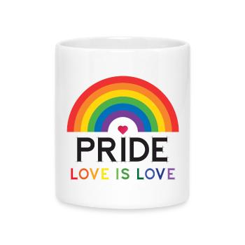 Pride - Love is Love. - Mug with Heart-Shaped Handle - white - Front