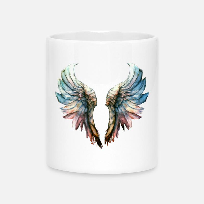 Engelsflügel - Tasse mit Herzhenkel - Weiß