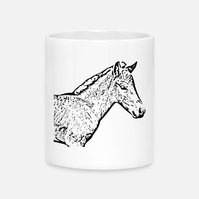 Chevaux T-shirt Cadeau Cavalier - Mug avec anse en forme de cœur - blanc
