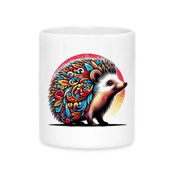 Hedgehog - Mug with Heart-Shaped Handle - white - Front