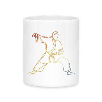 Judo Drawing - Mug with Heart-Shaped Handle - white - Front
