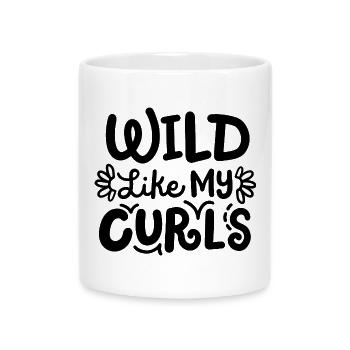 Locken lockiges Haar - Tasse mit Herzhenkel - Weiß - Vorne