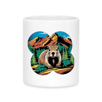 Murmeltier - Tasse mit Herzhenkel - Weiß - Vorne