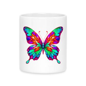Butterfly - Mug with Heart-Shaped Handle - white - Front