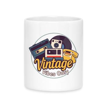 Vintage-Stimmung - Tasse mit Herzhenkel - Weiß - Vorne