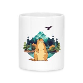 Murmeltier - Tasse mit Herzhenkel - Weiß - Vorne