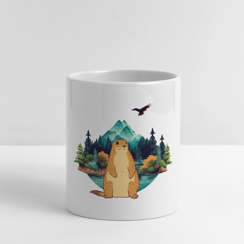 Murmeltier Tasse mit Herzhenkel