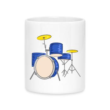 schlagzeug drummer musiker - Tasse mit Herzhenkel - Weiß - Vorne