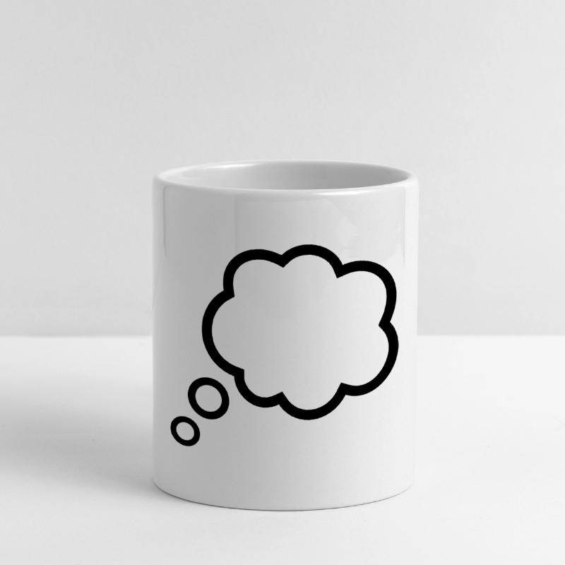 Thinking Bubble Comic Thought Bubble Bubble Thoughts Mug with Heart-Shaped Handle