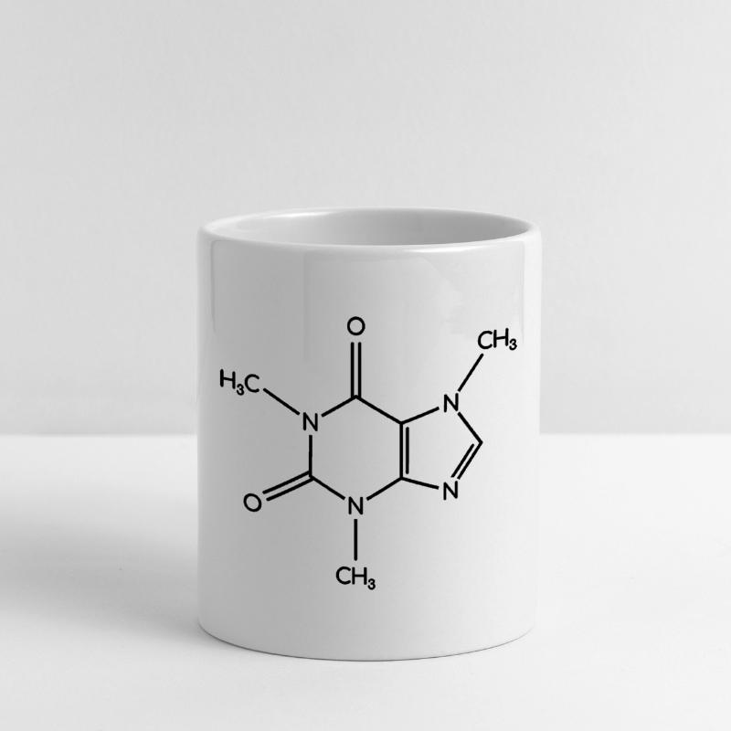 Caffeine Molecule - Structural Formula Mug with Heart-Shaped Handle