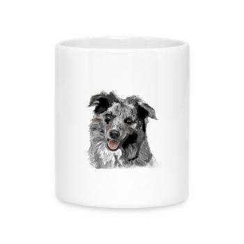 Australian Shepherd - Mug with Heart-Shaped Handle - white - Front