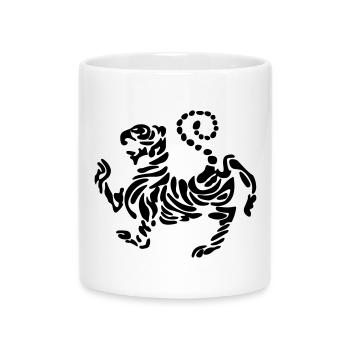 Shotokan tiger karaté logo emblème autoportant - Mug avec anse en forme de cœur - blanc - Devant