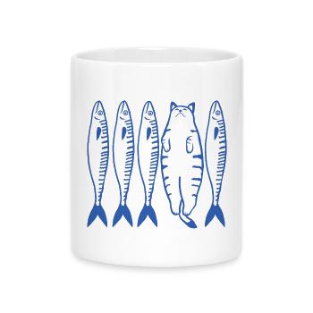 White Cat & Company - Mug with Heart-Shaped Handle - white - Front