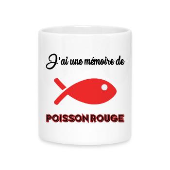 FISH. MEMORY. - Mug with Heart-Shaped Handle - white - Front
