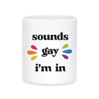 Mois de la fierté LGBT - Ça a l’air gay. Je suis partant - Mug avec anse en forme de cœur - blanc - Devant