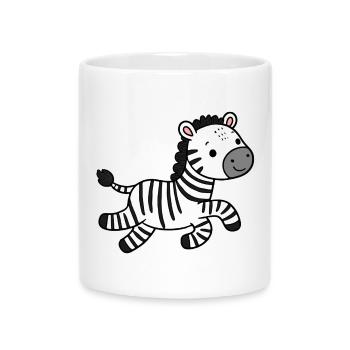 Zebra - Tasse mit Herzhenkel - Weiß - Vorne