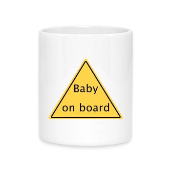 Bébé à bord - Mug avec anse en forme de cœur - blanc - Devant