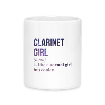 Clarinet - Mug with Heart-Shaped Handle - white - Front