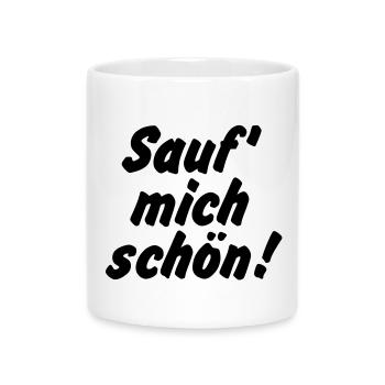 Sauf mich schön - Mug avec anse en forme de cœur - blanc - Devant