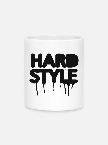 hardstyle techno music - Tasse mit Herzhenkel - Weiß