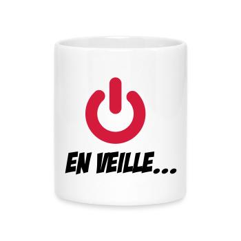 En veille... - Mug with Heart-Shaped Handle - white - Front