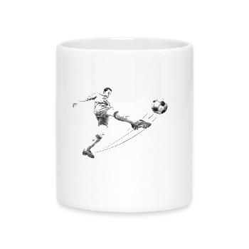 soccer player - Mug with Heart-Shaped Handle - white - Front