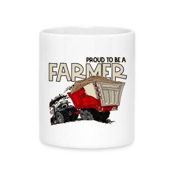 0954 Stolz, Bauer zu sein - Tasse mit Herzhenkel - Weiß - Vorne