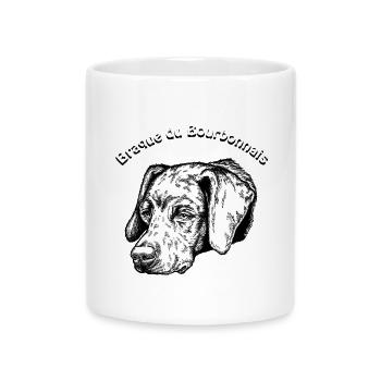 Braque du Bourbonnais Portrait - Mug with Heart-Shaped Handle - white - Front