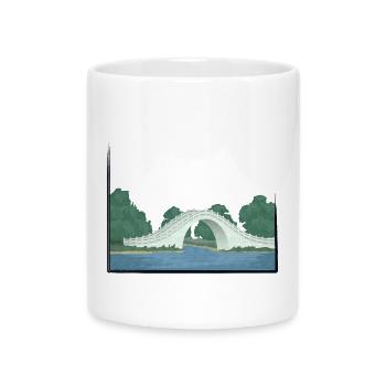 chinesische Brücke - Tasse mit Herzhenkel - Weiß - Vorne