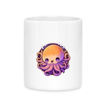 Psyche Regenbogen-Oktopus - Tasse mit Herzhenkel - Weiß - Vorne