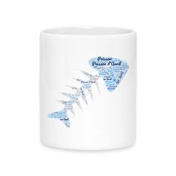 FISH. APRIL FOOL - Mug with Heart-Shaped Handle - white - Front