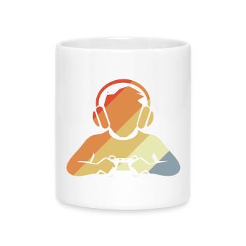 Look rétro gamer - Mug avec anse en forme de cœur - blanc - Devant