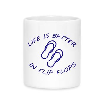 LIFE IS BETTER IN FLIP FLOPS - Mug with Heart-Shaped Handle - white - Front