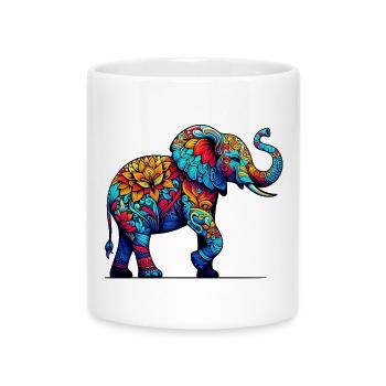 Elephant - Mug with Heart-Shaped Handle - white - Front