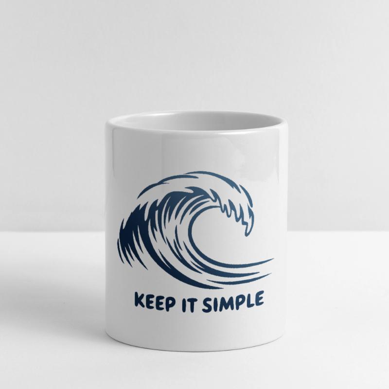 Keep It Simple Wave Mug with Heart-Shaped Handle