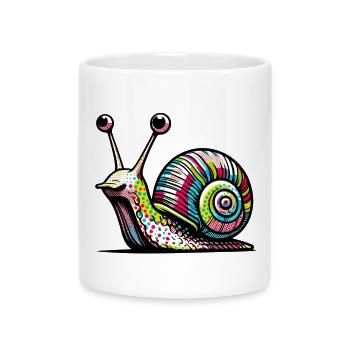 Snail - Mug with Heart-Shaped Handle - white - Front