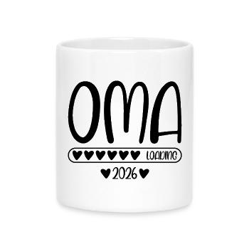 Oma 2026 loading - Tasse mit Herzhenkel - Weiß - Vorne