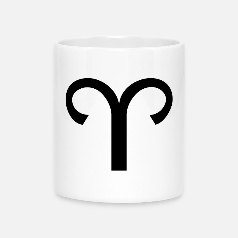 Aries - signe de zodiaque - Mug avec anse en forme de cœur - blanc