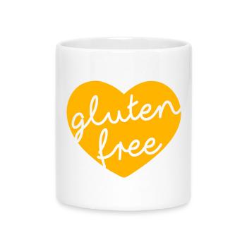 Gluten free - Mug with Heart-Shaped Handle - white - Front
