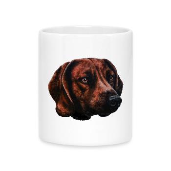 Portrait de chien de soudage - Mug avec anse en forme de cœur - blanc - Devant