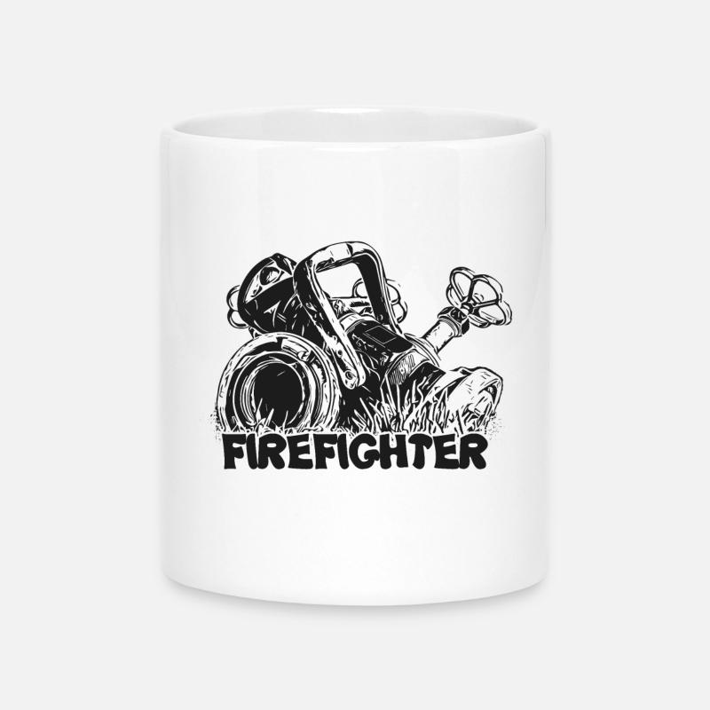 Firefighter - Mug with Heart-Shaped Handle - white