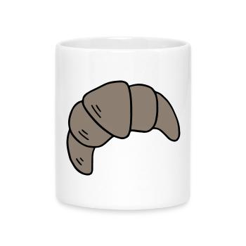 Croissant - Mug with Heart-Shaped Handle - white - Front